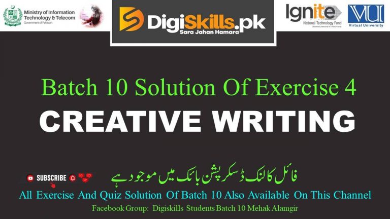 digiskills creative writing exercise 4 batch 10